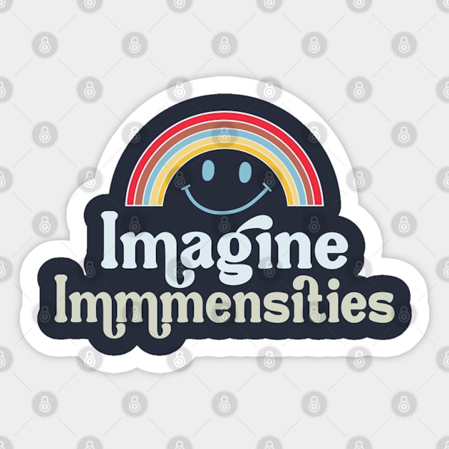 Imagine Immensities Inspirational Design Sticker by SharksOnShore